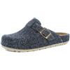inblu Pantofole Donna con Fibbia Regolabile, Plantare Imbottito in Ecopelle, Leggere e Flessibili, Avio, 38 EU