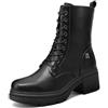 QUEEN HELENA Anfibi Stivaletti Bassi Scarponcini Donna X33-83 (Nero, Sistema Taglie Calzature EU, Adulto, Donna, Numero, Media, 36)