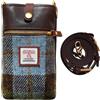 TAILORMAP Harris Tweed - Borsa a tracolla per telefono cellulare, da donna, piccola, con tessuto in microfibra e lana
