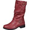 lozssnigzi Stivaletti Donna Stivali in Pelle Invernali Biker Boots Con Tacco Eleganti E Comode Stivaletto Slip-On Tinta Unita, 36-42