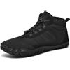 AONEGOLD Barefoot Stivali Invernali Impermeabile Uomo Donna Caldo Comodi Antiscivolo Sneaker Scarponi da Trekking Shoes(Nero,42 EU)