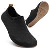 Sosenfer Pantofole morbide unisex - Pantofole fatte in casa antiscivolo, comode scarpe a piedi nudi per uomo e donna, per casa, bagno e hotel, 1230 Njd Nero, 46/47 EU