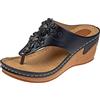 Cocila Infradito Donna Eleganti Ciabatte Zeppa Casa Mare Piscina Sandali Da Estate Nuovo Modello Decorazione Floreale Semplice Suola Spessa Comode Scarpe Spiaggia Versatili Casuali Antiscivolo