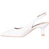 Ciabalù Scarpe Donna con Tacco Basso 4,5cm Comodo Slingback Eco Pelle a Punta Chiusa Decolletè con Cinturino