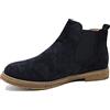 Evoga Scarpe polacchine uomo Chelsea invernali stivaletti scamosciati Casual (#A1 Stivaletti Nero, numeric_45)