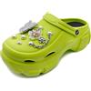 Solaud Donna Piattaforma Zoccoli Moda Accessori Decorativi Morbidi Comodi Leggeri Antiscivolo Spessa Aumentano l'altezza Modello Slip-on Spiaggia Piscina Giardino Sandali Verde Farfalla 38/39