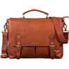 STILORD "Lucien" Borsa Lavoro Donna in Pelle Vintage Messenger Bag Borsa Tracolla per PC Business in Cuoio Morbida Colore:cognac-marrone