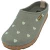 HAFLINGER Grizzly Cuoricini Felt Slipper Slipper Cork Kiwi, taglia 42
