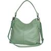 AMBRA Moda Borsa da donna di vera pelle, borsa a spella GL012 (verde mela)
