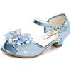 Eleasica Bambine e Ragazze Scarpe col Tacco Antiscivolo Scarpe da Principessa Carnevale Sandali Costumi Natale Regalo Matrimonio Compleanno Aperte sulla Punta