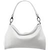 SH Leder borsetta a tracolla in vera pelle, borsa a tracolla di medie dimensioni, borsa da sera, pochette, borsa a tracolla messenger, borsa a mano con cerniera, 33x20cm, Lovelin G393, bianco, S