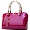 NICOLE & DORIS Moda Borse Donna Borse a Mano Elegante Borsa a Spalla in Vernice Sera Pochette Donna Borsetta da Sposa Rosso Rosato