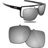 Fiskr Lenti polarizzate di ricambio compatibili con occhiali da sole Oakley Castel OO9147, resistenti agli urti e vestibilità perfetta, argento metallizzato