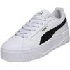 PUMA Sneakers Karmen II in Pelle da Donna 35.5, White Black Silver Metallic