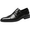 ANUFER Signore Inteligente cap Toe Doppia Fibbia Scarpe da Monaco Pelle Sintetica Formale Scarpe Eleganti