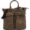 Avirex Borsa Unisex da Viaggio o da Lavoro con Tracolla, in Canvas e Pelle Bovina Anticata, in Stile Militare, Collezione 140506 CNV0A