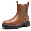 DREAM PAIRS Stivali Chelsea Donna Punta Quadrata | Punta quadrata, tacco 3,8 cm, suola a carrarmato, elastici laterali, design classico moderno.
