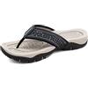 ChayChax Infradito Uomo Scarpe da Spiaggia e Piscina Antiscivolo Sandali Sportivi Pantofole Ciabatte da Mare Gomma Suola per Sostegno dell'Arco,Blu Scuro,44 EU