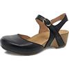 Dansko Women's Tiffani Black Burnished Calf Sandals 6.5-7 M US