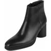 Generic Stivaletto da Uomo con 8cm Tacco Alto Chelsea Boots Scivolare su Stile PU Pelle Doppia Cerniera Laterale Scarpe più Alte,Nero,43 EU