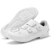 Treer Scarpe MTB Uomo Donna, Scarpe Ciclismo Strada Uomo, per Bici da Corsa, Spinning, Gravel, Mountain Bike, Flat - Suola in Gomma, 37-48 EU (Bianco,44)