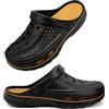 INMINPIN Zoccoli ortopedici da donna e uomo, con supporto per arco plantare, sandali da giardino con solette per fascite plantare, Nero classico., 6-7 Women/4.5-5.5 Men