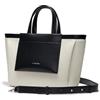 LA'FESTIN Borsa a mano in pelle di vacchetta LA FESTIN - Borsa media con manico superiore, tracolla regolabile e grande capacità, disponibile in nero e avorio
