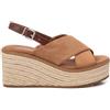 REFRESH - Sandalo da donna - Calzature comode e versatili - Moda casual, Cammello 42, 37 EU