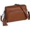 befen Borsa a Tracolla da Donna in Vera Pelle, Porta Carte di Credito RFID e Borsa a Tracolla, con Tracolla Regolabile