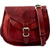 Firu-Handmade Borsa a tracolla da donna in vera pelle marrone, stile vintage, borsa a tracolla da viaggio