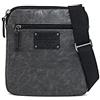 Avirex Borsello Uomo a Tracolla in Eco Pelle, Borsa a Tracolla Uomo Impermeabile con Tasche a Zip in Stile Vintage, Collezione Buffalo BFL07 (Grigio)