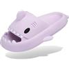 INMINPIN Ciabatte Squalo Estive Donna Uomo Pantofole da bagno Comode Ciabatta da Doccia Antiscivolo Sandali da Spiaggia e Piscina a Punta Aperta Shark Slides Slippers, Viola, 38/39 EU