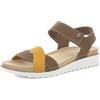 inblu Sandali Donna con Fascia a Doppio Incrocio e Onde Bicolore, Plantare in Pelle