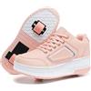Skridsko Scarpe Pattini Bambina per Bambini, Scarpe da Skateboard a Due Ruote, Sneakers con Ruote rRegolabili, Scarpe da Skateboard per Pasqua, Compleanno, Natale