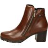 Valleverde 46352 Nappa Cuoio Tronchetti per Donna in Pelle con Doppia Lampo Tacco Alto (Taglia 40)