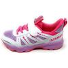 Istamax Scarpe Sportive Bambina,IMAA3812,Mesh Traspirante,Bianco Fuxia Lilla,A Strappo e Lacci Elastici