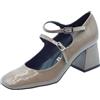 Nacrèe 2761013 Napl Taupe Decoltè con Cinturino per Donna in Vernice con Tacco Alto (Taglia 38)