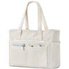 oscaurt Cord, borsa da donna con 13 tasche, borsa shopper grande, con scomparto per computer portatile e chiusura lampo, pieghevole, borsa da spiaggia per scuola, lavoro, viaggi