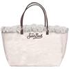 Saint Barth Mc2 Donna Borsa A Spalla CBMF001-Canvas Cotone Bianco Sporco Taglia Unica