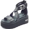 Cult Nancy CLW474700 Black Sandali per Donna in Pelle Zeppa Alta