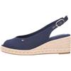 Tommy Hilfiger Espadrillas da Donna Mid Wedge Espad Slingback FW0FW09228 con Zeppa, Blu (Blu Spaziale), 5