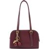 HiTotes Y2K Borsa a tracolla rossa da donna in pelle bordeaux borsa swing borsa tote borsa con ciondolo ciliegia