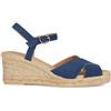Geox D Gelsa Low C, sandalo da donna con zeppa, Marina Militare, 40 EU