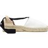 ALPARGATUS Espadrillas da donna con zeppa bassa, Valenciana, 1 corda, bianco, 40 EU