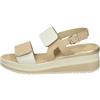 Valleverde Sandali Donna VGI301M in Pelle Beige o Platino Scarpe Casual Comode, Leggere e Flessibili, Ideali per Primavera Estate
