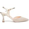 Nero Giardini E615440DE Sling-Back Donna in Pelle E Tessuto - Beige 39 EU