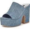 Nine West Olley, Sandali con Zeppa Donna, Denim Blue 420, 38 EU
