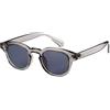 Gtand Occhiali da sole unisex vintage retrò rotondi colorati per uomo donna moda cerchio occhiali da sole 46 mm, Montatura C22 Grigio Cristallo/Lenti Grigio, 46mm