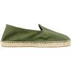 Alpargatus - Espadrillas in tela a spina bicolore - Fatte a mano in Spagna, Kaki, 46 EU