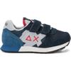 SUN68 Sneaker Bambino Boy's Jaki Solid in Nylon e Suede Z36315B 80501616828